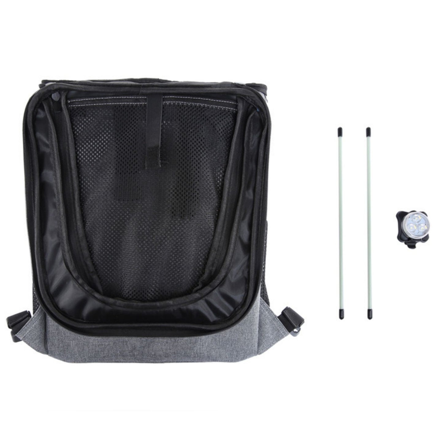 Dog Bike Backpack, 3-in-1 Bicycle Dog Backpack Carrier with Breathable Mesh & Handlebar Mount for Cycling, Travel & Outdoor Adventures