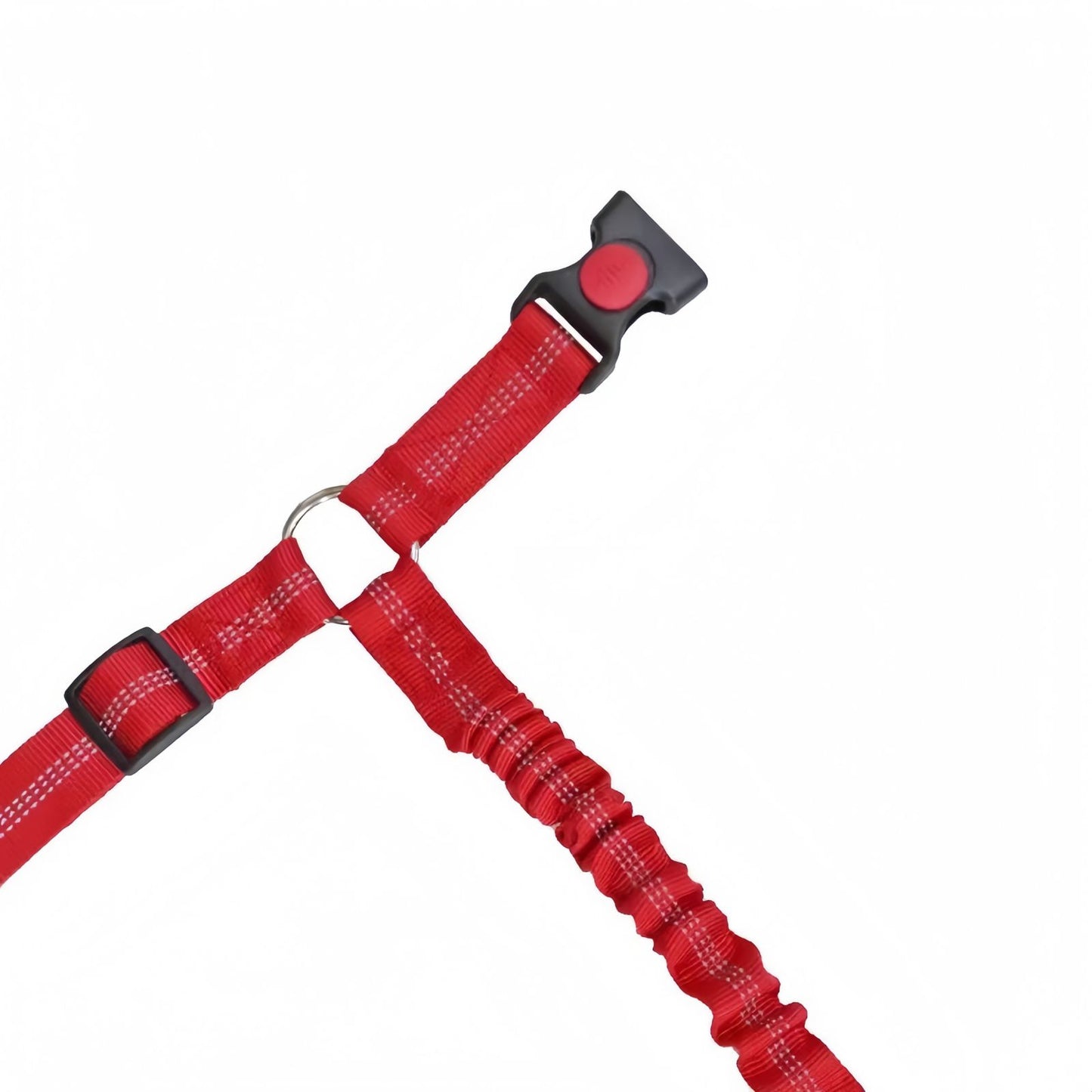 Dog Car Seat Belt Reflective Elastic Safety Leash, Adjustable Nylon Pet Car Restraint with Shock Absorbing Bungee
