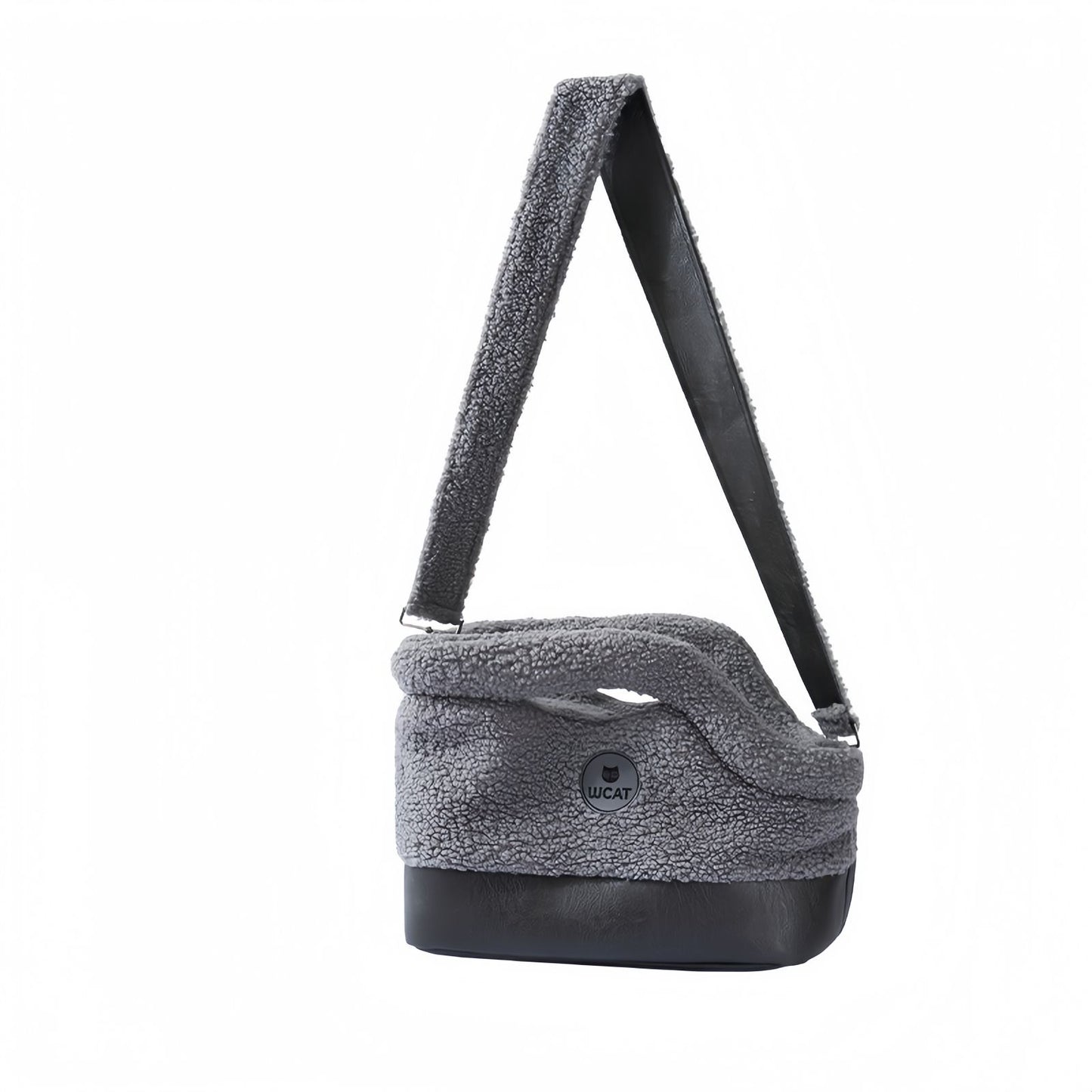 Cat Tote Bag Pet Carrier for Cats & Small Dogs, Warm Plush Cat Carrier Handbag with Safety Leash