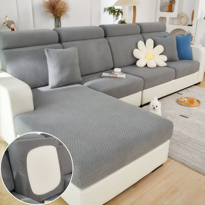 Stretch Couch Cushion Covers for Sectional Sofas, Washable Sofa Seat Covers with 360° Full Wrap Design