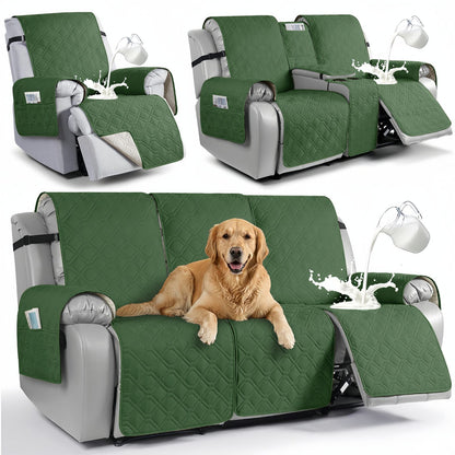 Waterproof Recliner Sofa Cover, Quilted Non-Slip Furniture Protector for Pets