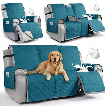 Waterproof Recliner Sofa Cover, Quilted Non-Slip Furniture Protector for Pets