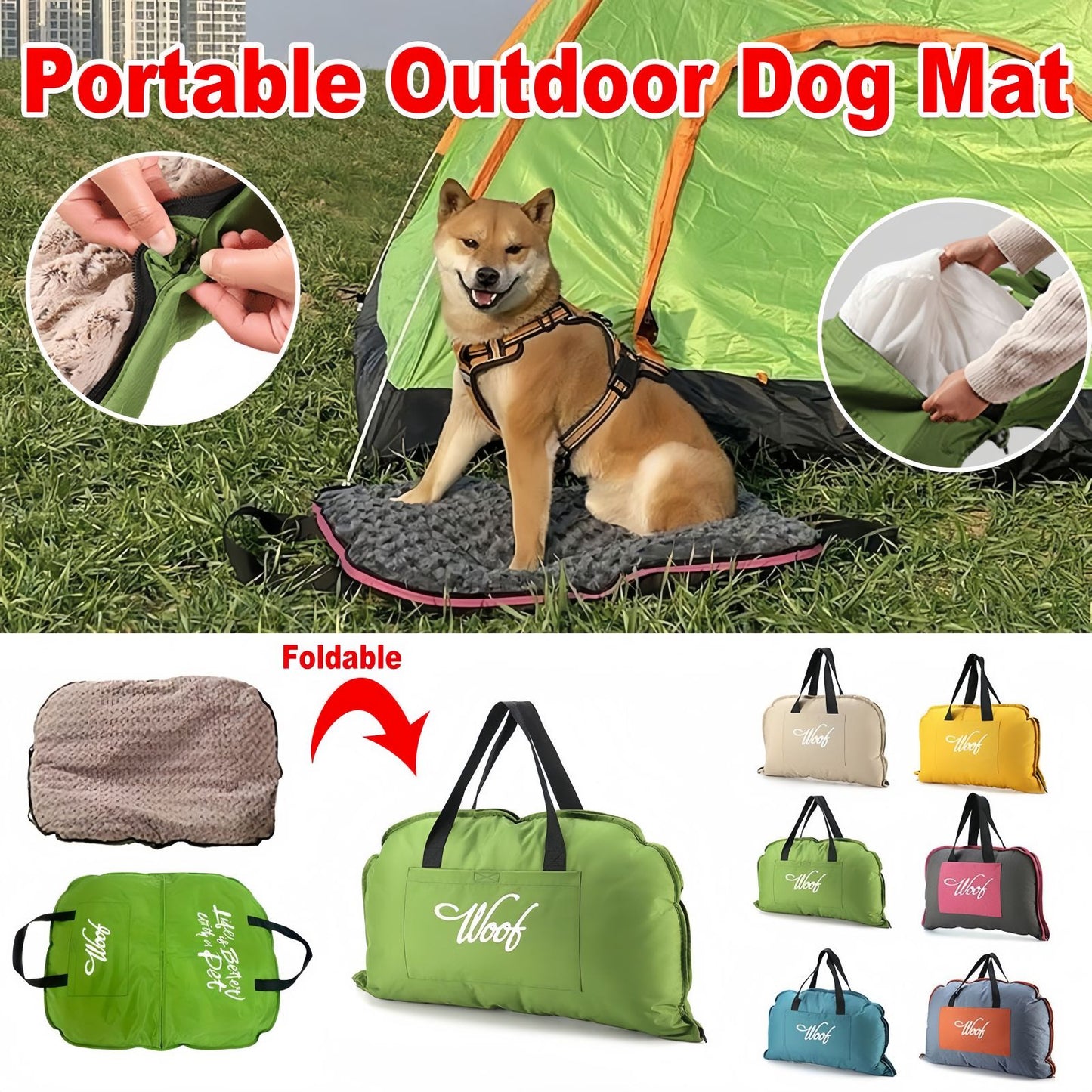 Portable Outdoor Dog Bed, Foldable Travel Dog Bed