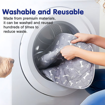 Washable Dog Pee Pads, Reusable Waterproof Dog Urine Pads with Non-Slip Backing