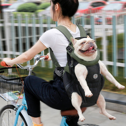 Puppy Dog Backpack Carrier, Breathable Front & Back Dog Carrier for Small Medium Dogs