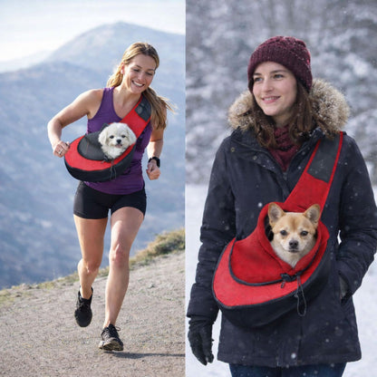 Small Dog Sling Carrier, Breathable Mesh Front Pouch Shoulder Bag for Small Dogs