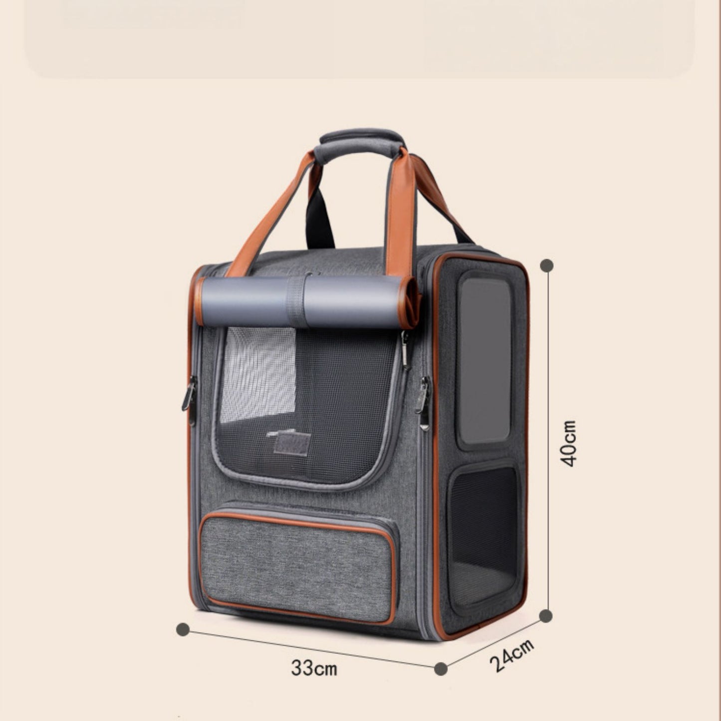 Foldable Cat Backpack Carrier, Breathable Cat Carrier Backpack for Travel