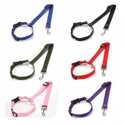 Dog Car Seat Belt Adjustable Headrest Safety Leash for Dogs, Nylon Pet Car Restraint with Swivel Clip
