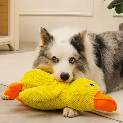 Duck Dog Toy Squeaky Plush Dog Teething Toy, Durable Dog Chew Toy for Aggressive Chewers, Interactive Dog Toy for Small, Medium & Large Dogs