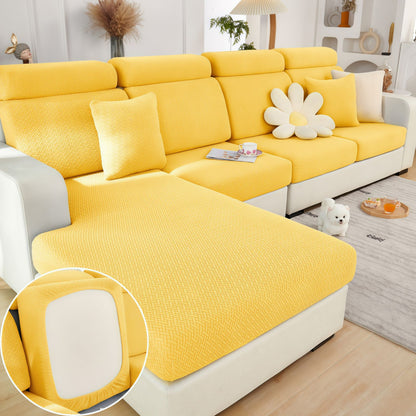 Stretch Couch Cushion Covers for Sectional Sofas, Washable Sofa Seat Covers with 360° Full Wrap Design