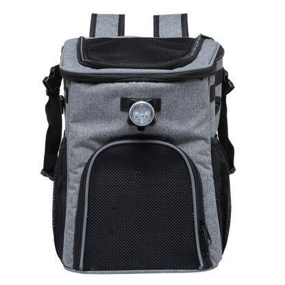 Dog Bike Backpack, 3-in-1 Bicycle Dog Backpack Carrier with Breathable Mesh & Handlebar Mount for Cycling, Travel & Outdoor Adventures