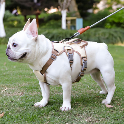 Escape Proof Dog Harness with Dual Handle, No Pull Reflective Adjustable Dog Harness for Small to Medium Dogs