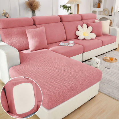 Stretch Couch Cushion Covers for Sectional Sofas, Washable Sofa Seat Covers with 360° Full Wrap Design