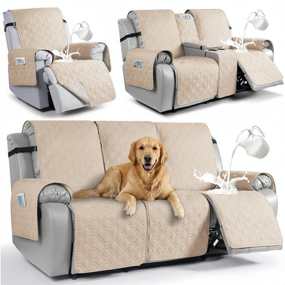 Waterproof Recliner Sofa Cover, Quilted Non-Slip Furniture Protector for Pets