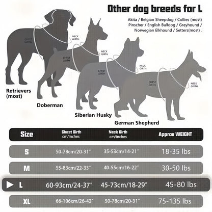 No Pull Tactical Dog Harness with Handle, Adjustable Reflective Pet Harness for Medium & Large Dogs Training Walking