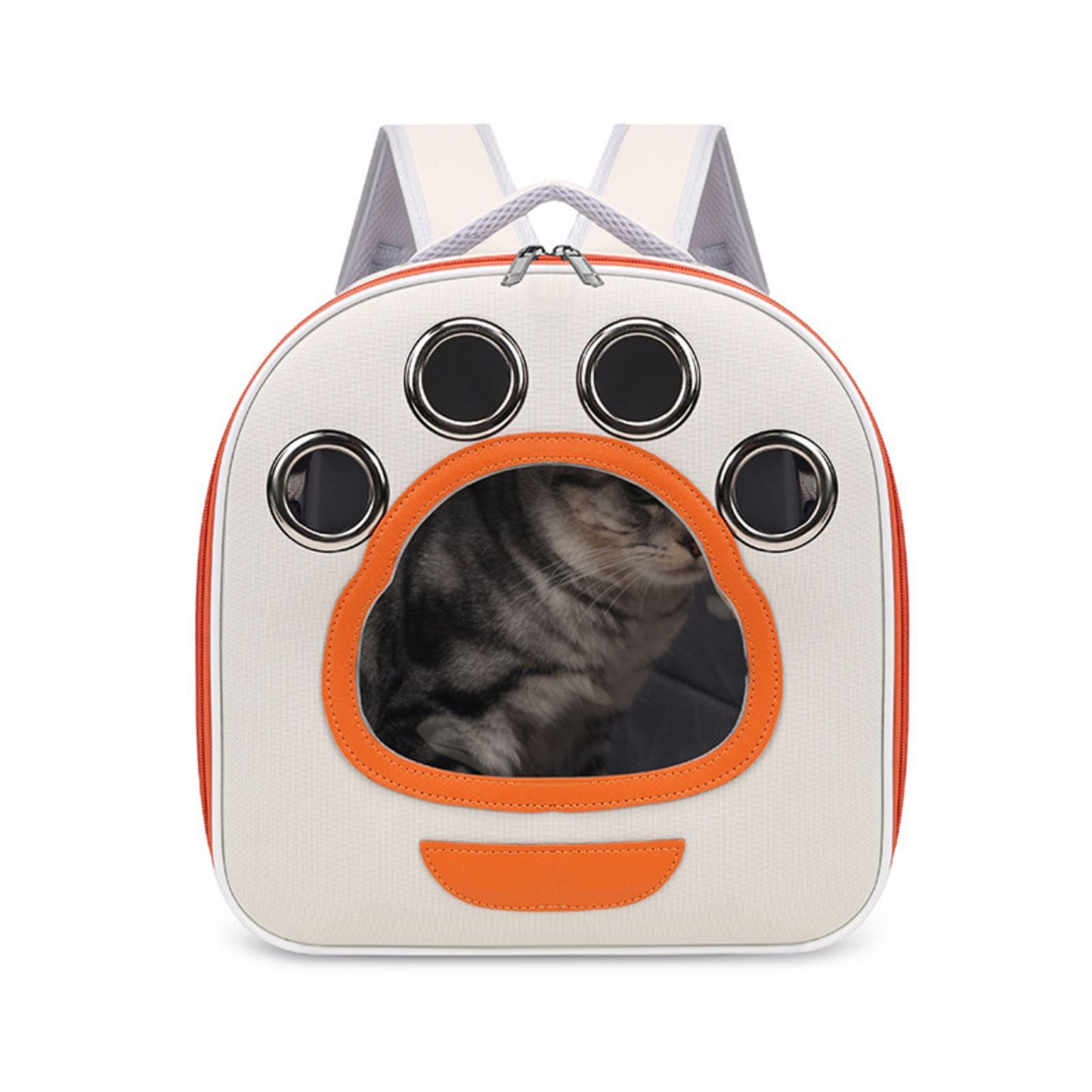 Foldable Cat Carrier Backpack with Window, Breathable Travel Cat Backpack
