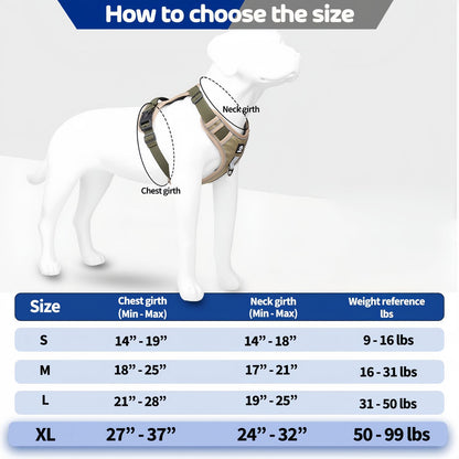 Dog Harness to Prevent Pulling, Anti Pull Escape Proof Dog Harness for Medium to Large Dogs