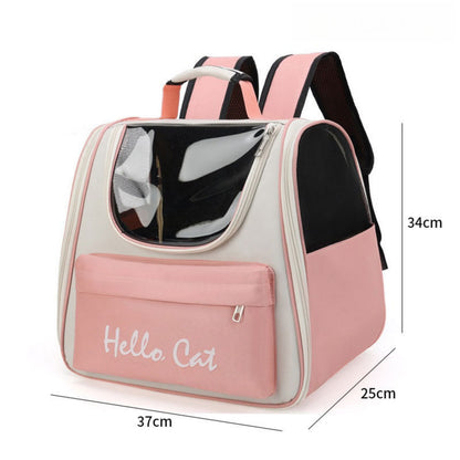 Cat Backpack Carrier with Clear Window, Breathable Pet Travel Backpack for Cats