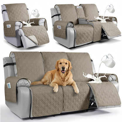 Waterproof Recliner Sofa Cover, Quilted Non-Slip Furniture Protector for Pets