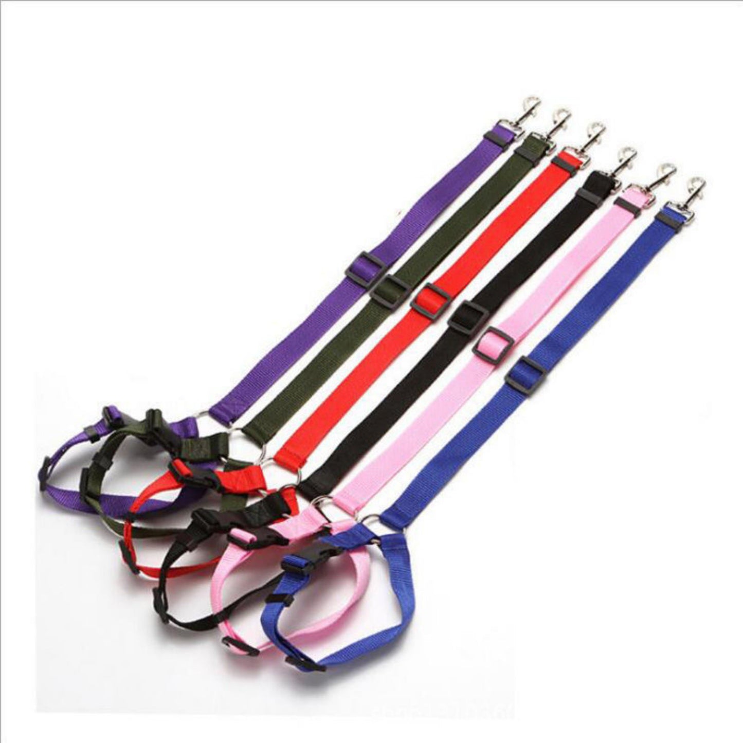 Dog Car Seat Belt Adjustable Headrest Safety Leash for Dogs, Nylon Pet Car Restraint with Swivel Clip