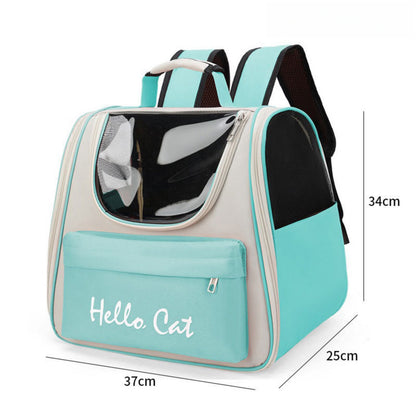 Cat Backpack Carrier with Clear Window, Breathable Pet Travel Backpack for Cats