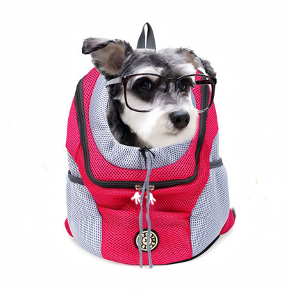 Travel Dog Carrier Backpack for Small Dogs & Cats, Breathable Mesh Pet Backpack Carrier with Head Out Design