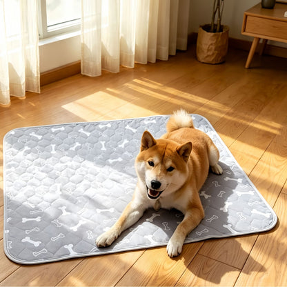 Washable Dog Pee Pads, Reusable Waterproof Dog Urine Pads with Non-Slip Backing