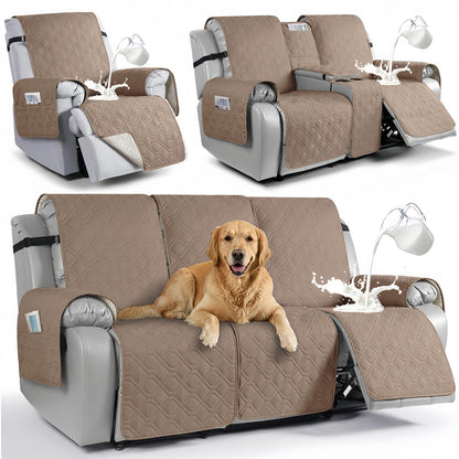 Waterproof Recliner Sofa Cover, Quilted Non-Slip Furniture Protector for Pets