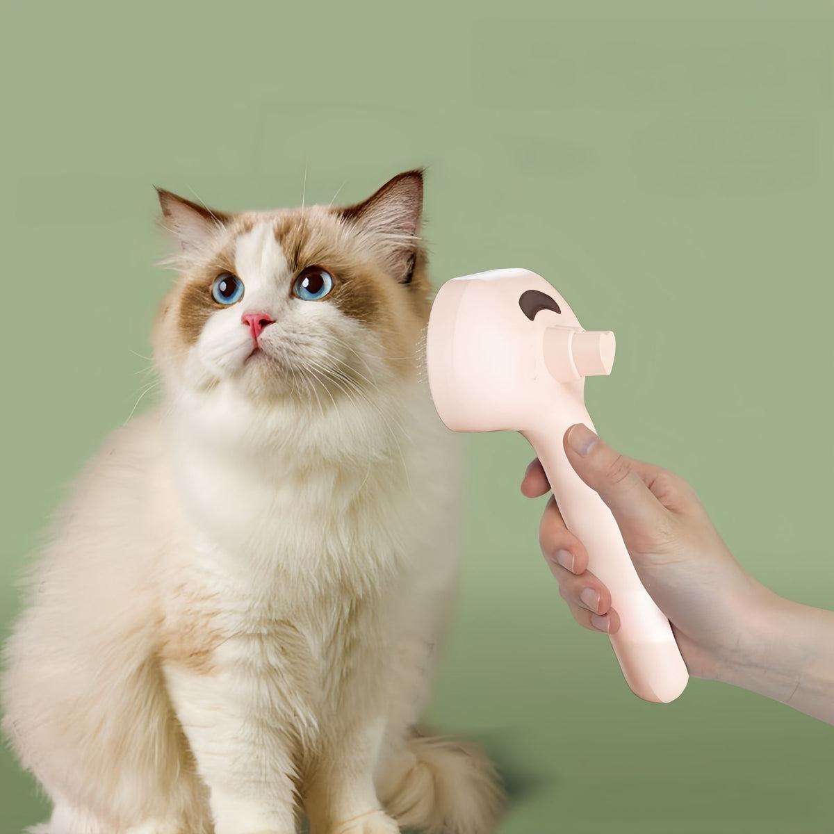 3-in-1 Pet Steam Brush for Cats and Dogs, Self Cleaning Spray Grooming Brush for Pet Hair Removal