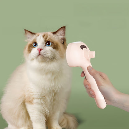 3-in-1 Pet Steam Brush for Cats and Dogs, Self Cleaning Spray Grooming Brush for Pet Hair Removal