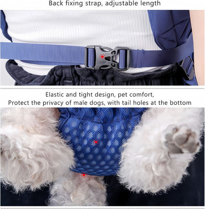 Puppy Dog Backpack Carrier, Breathable Front & Back Dog Carrier for Small Medium Dogs
