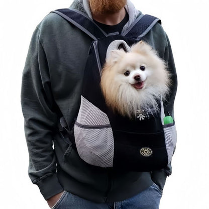 Travel Dog Carrier Backpack for Small Dogs & Cats, Breathable Mesh Pet Backpack Carrier with Head Out Design