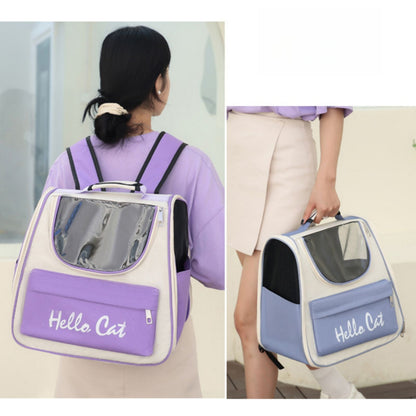 Cat Backpack Carrier with Clear Window, Breathable Pet Travel Backpack for Cats