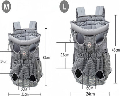 Puppy Dog Backpack Carrier, Breathable Front & Back Dog Carrier for Small Medium Dogs