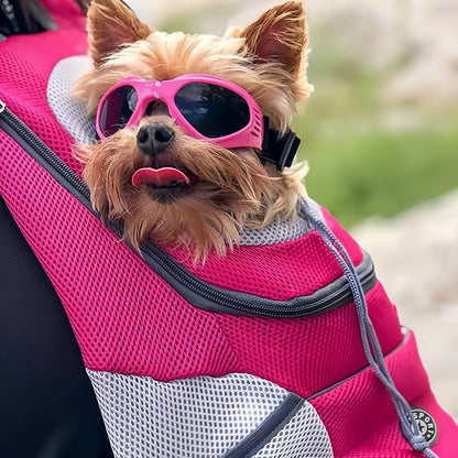 Travel Dog Carrier Backpack for Small Dogs & Cats, Breathable Mesh Pet Backpack Carrier with Head Out Design