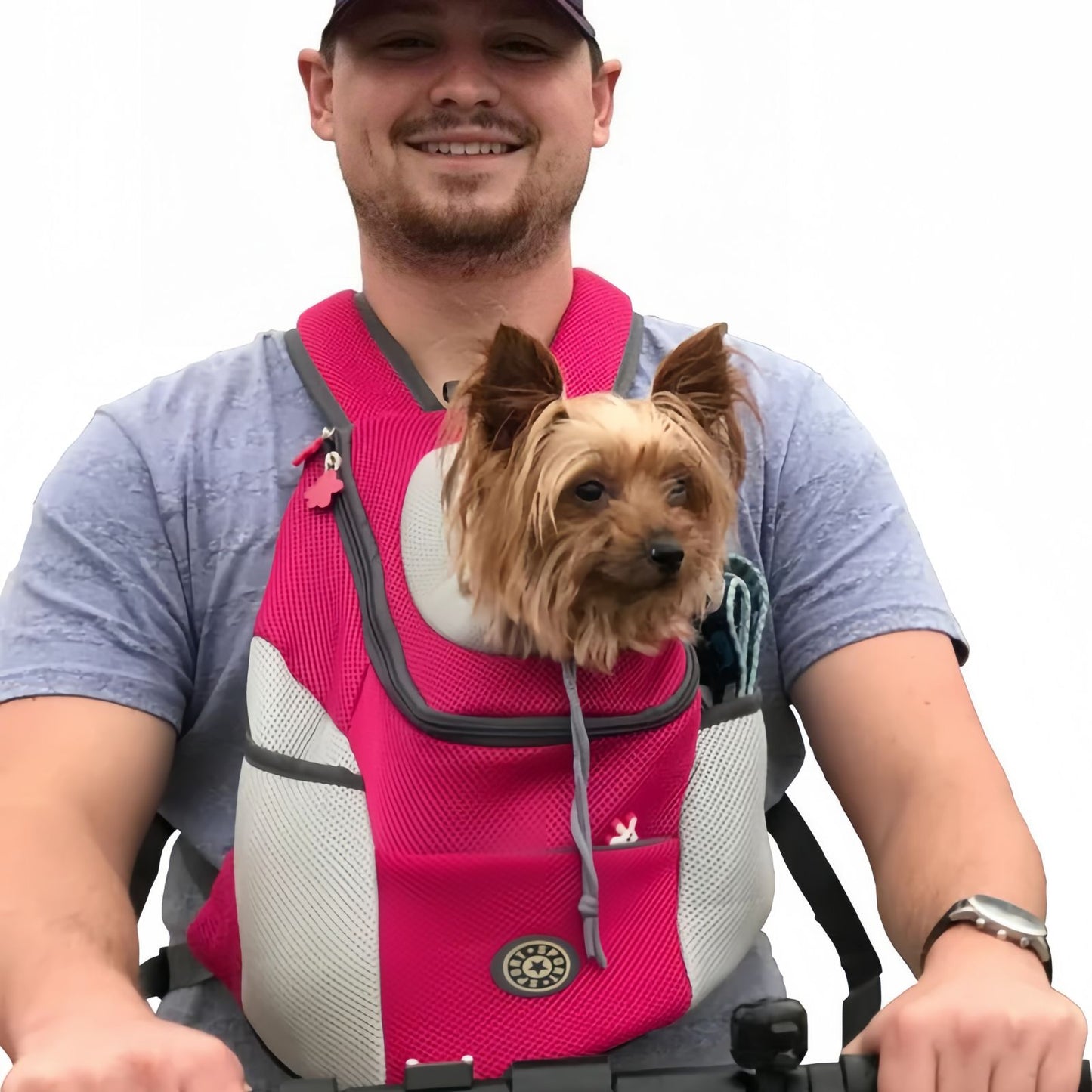 Travel Dog Carrier Backpack for Small Dogs & Cats, Breathable Mesh Pet Backpack Carrier with Head Out Design