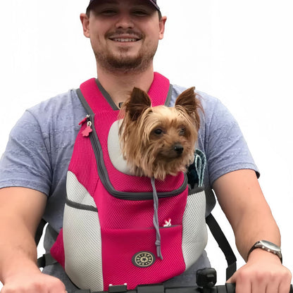 Travel Dog Carrier Backpack for Small Dogs & Cats, Breathable Mesh Pet Backpack Carrier with Head Out Design