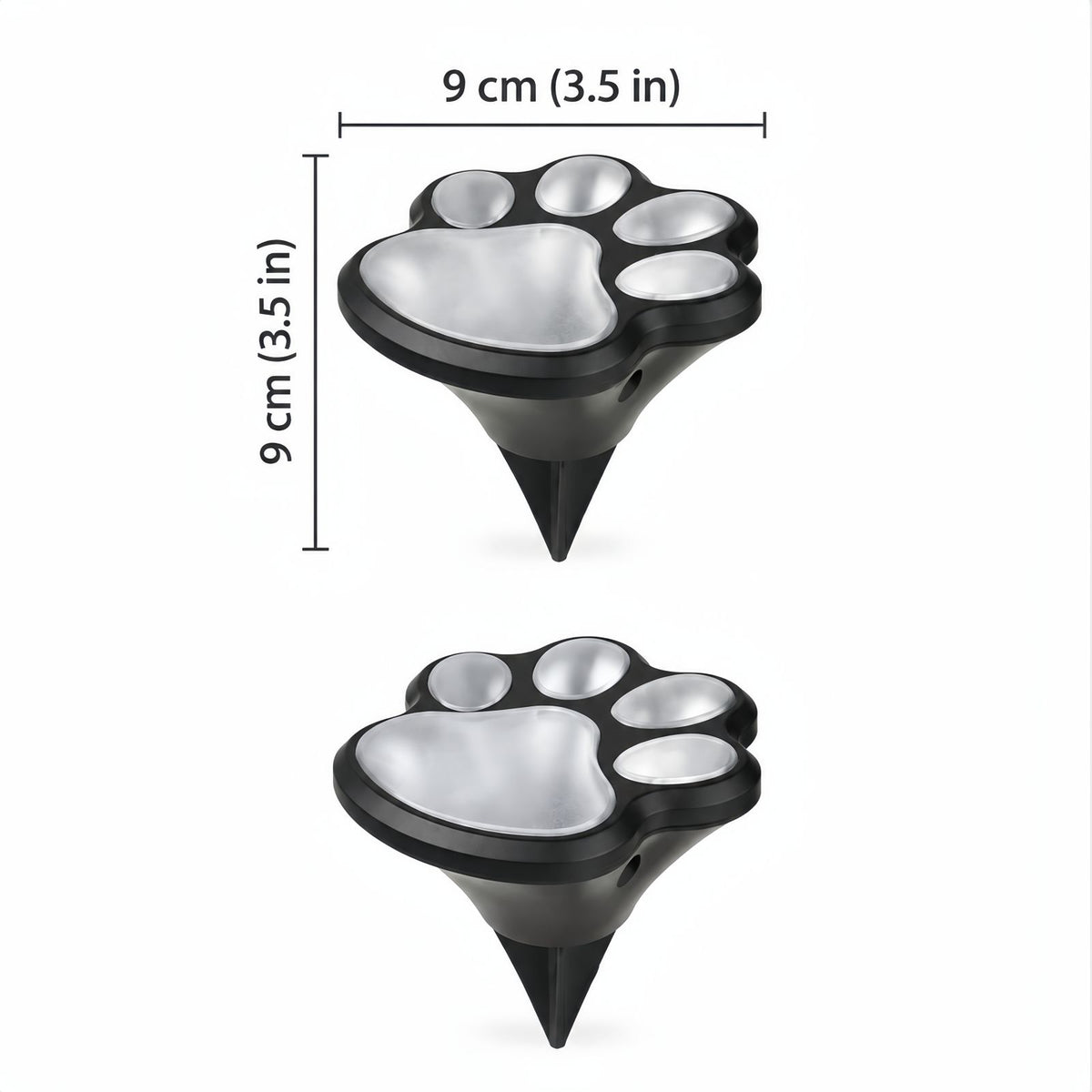 Solar Paw Lights Outdoor, Paw Print Garden Lights for Pathway, Lawn and Yard