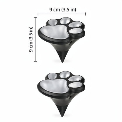Solar Paw Lights Outdoor, Paw Print Garden Lights for Pathway, Lawn and Yard