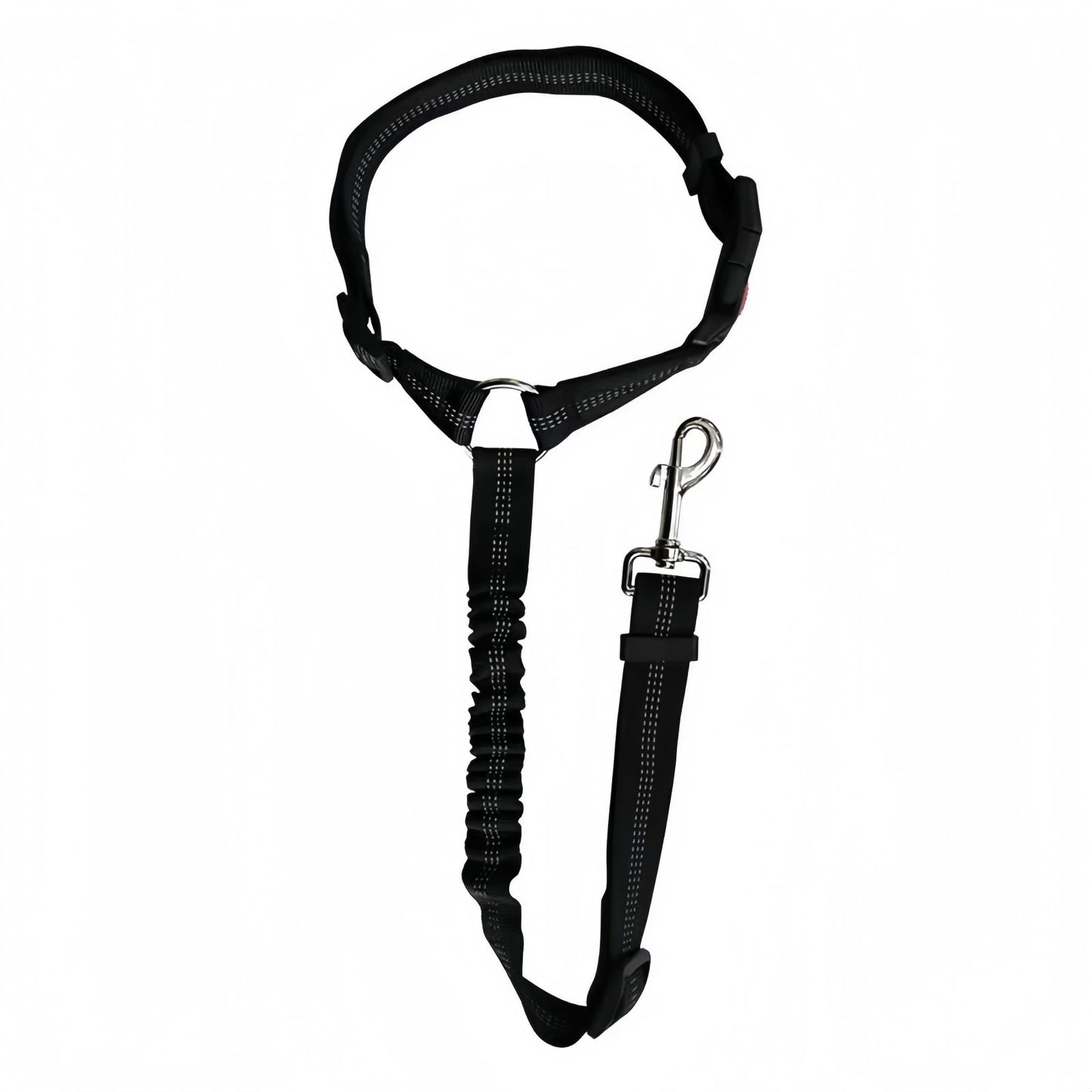 Dog Car Seat Belt Reflective Elastic Safety Leash, Adjustable Nylon Pet Car Restraint with Shock Absorbing Bungee