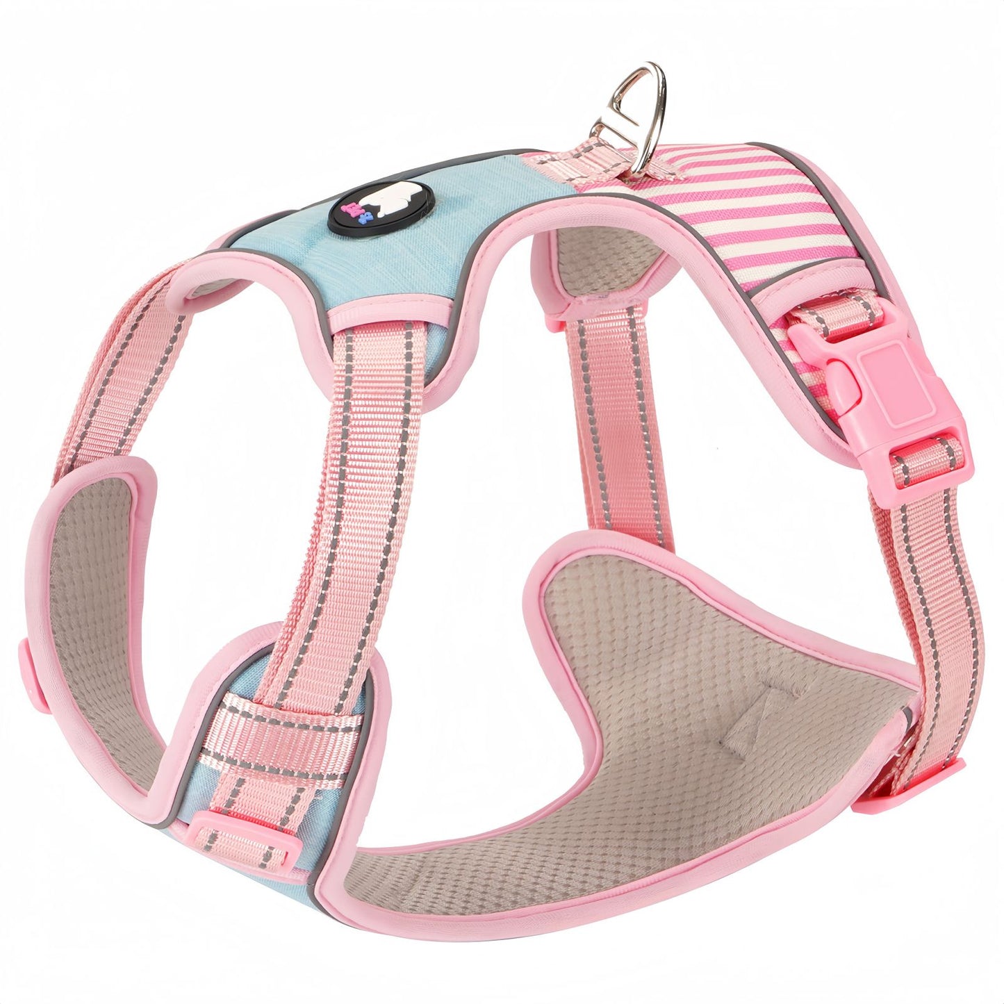 No Pull Dog Vest Harness, Escape Proof Reflective Breathable Mesh Dog Harness with Adjustable Straps