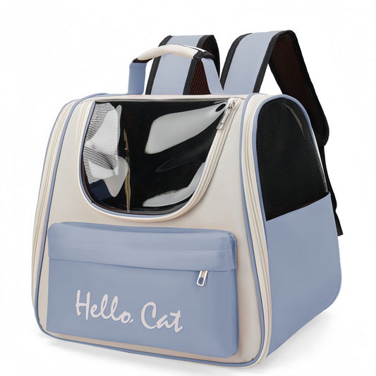 Cat Backpack Carrier with Clear Window, Breathable Pet Travel Backpack for Cats