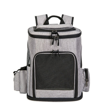 Foldable Cat Carrier Backpack with Breathable Mesh, Large Pet Carrier Backpack for Travel