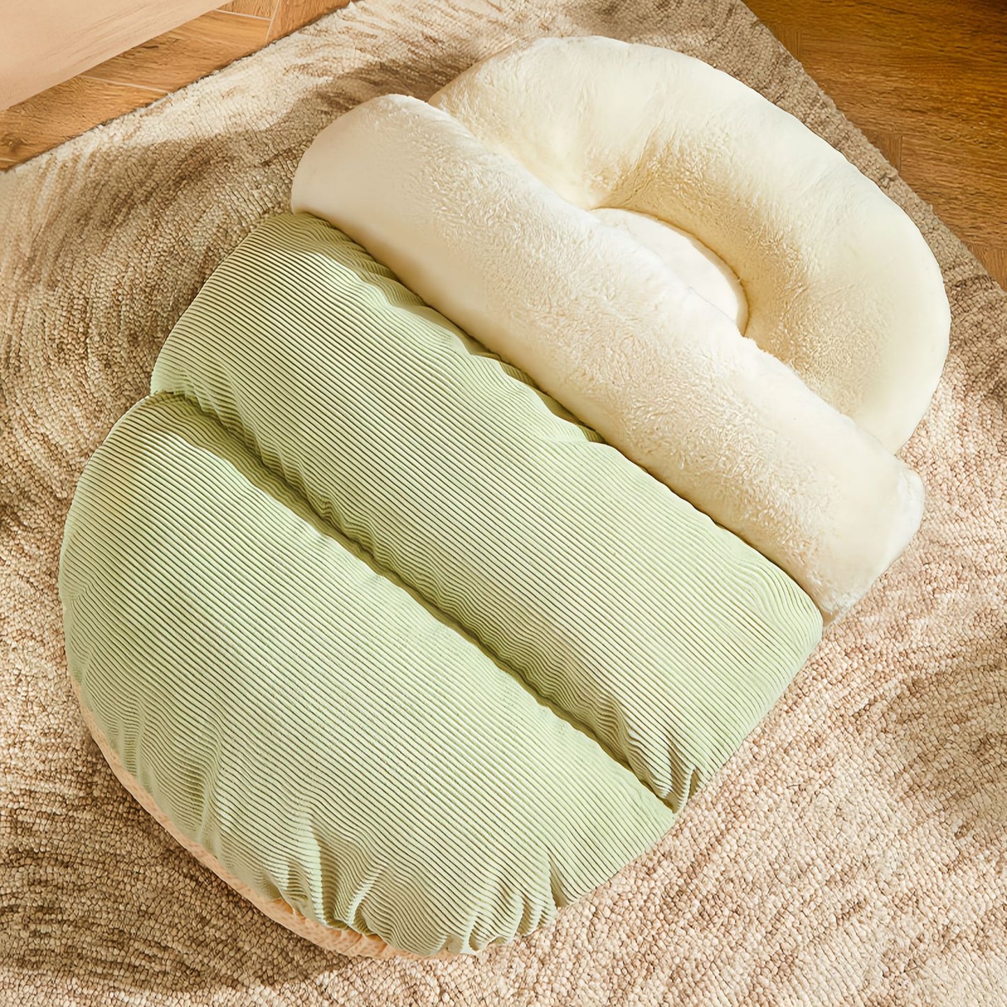 Covered Cat Bed and Dog Bed, Cat Sleeping Bag Bed Cozy Plush Cave, Burrow Bed for Cats and Small Dogs