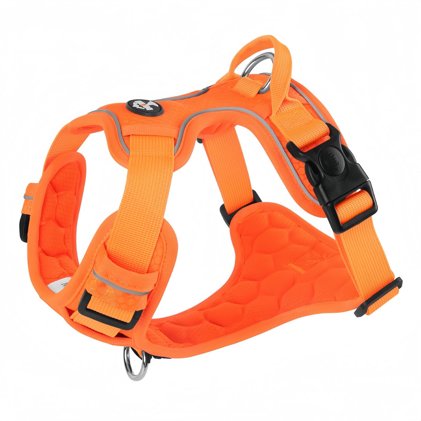 No Pull Dog Pulling Harness with Handle, Escape Proof Reflective Dog Harness Vest Adjustable Soft Padded Dog Harness for Small to Large Dogs