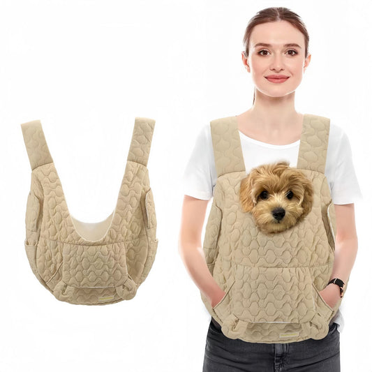 Dog Backpack Carrier for Small Dogs, Breathable Front Carrying Dog Carrier with Storage Pocket