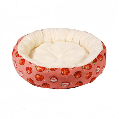 Round Cat Bed, Cozy Donut Cat Bed for Cats and Small Dogs