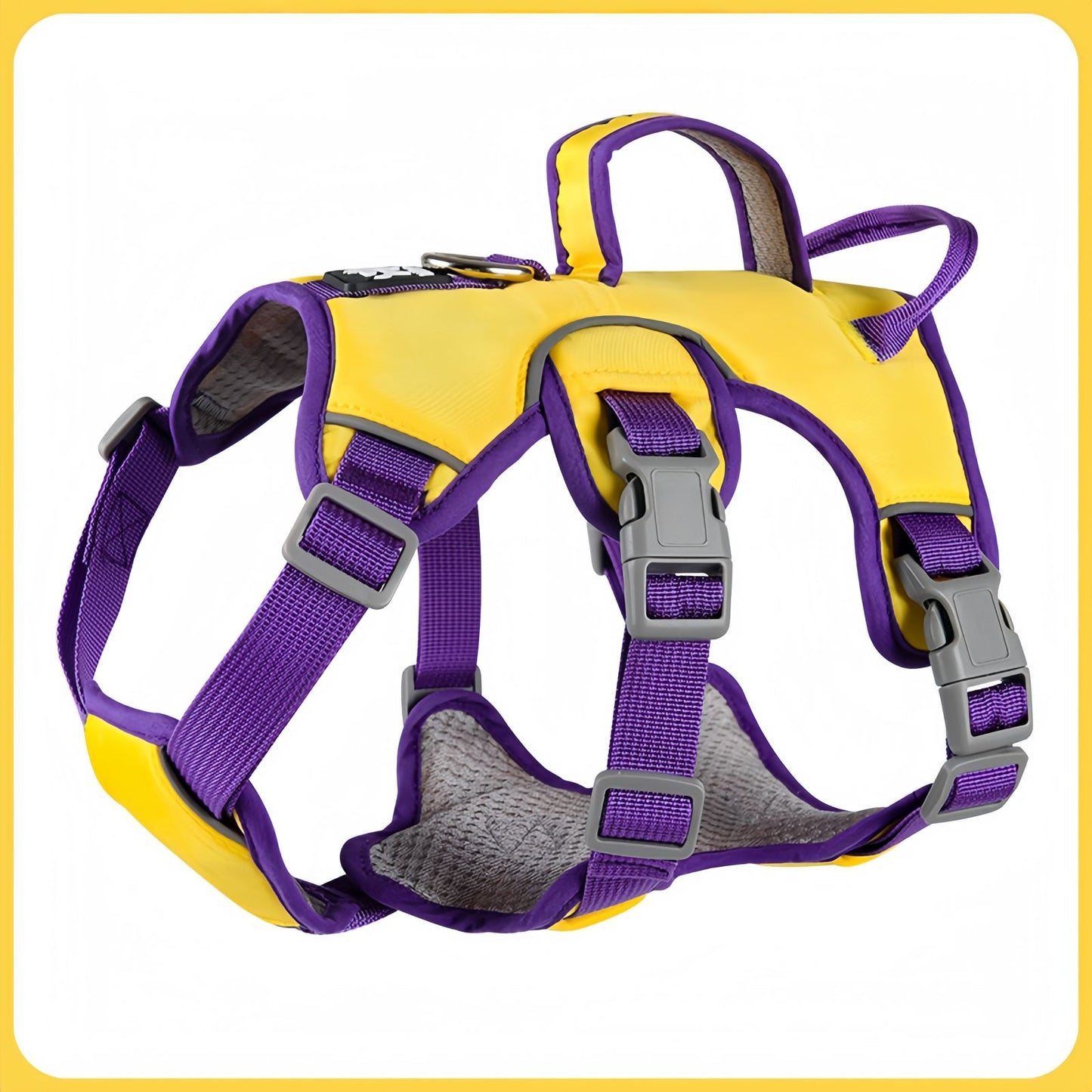 Escape Proof Dog Harness with Dual Handle, No Pull Reflective Adjustable Dog Harness for Small to Medium Dogs
