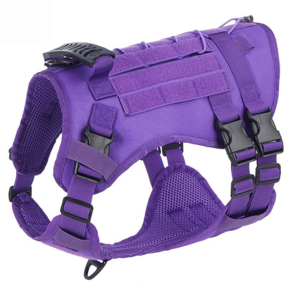 Tactical Dog Harness with Handle for Medium to Large Dogs, Adjustable Outdoor Dog Harness for Training Walking