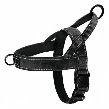 Large Dog Harness No Pull with Handle, Reflective Tactical Dog Harness Adjustable Pet Vest for Training Walking
